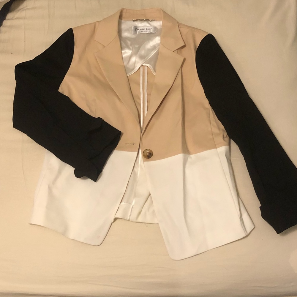 Tri colored blazer